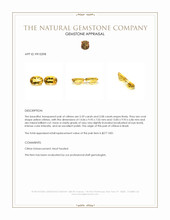 10.67 Ct.Tw.Total Carat Weight Yellow Citrine Pair from Brazil Appraisal