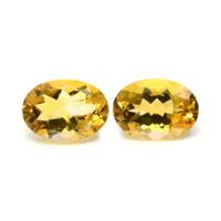 10.67 Ct.Tw.Total Carat Weight Citrine Pair from Brazil Video
