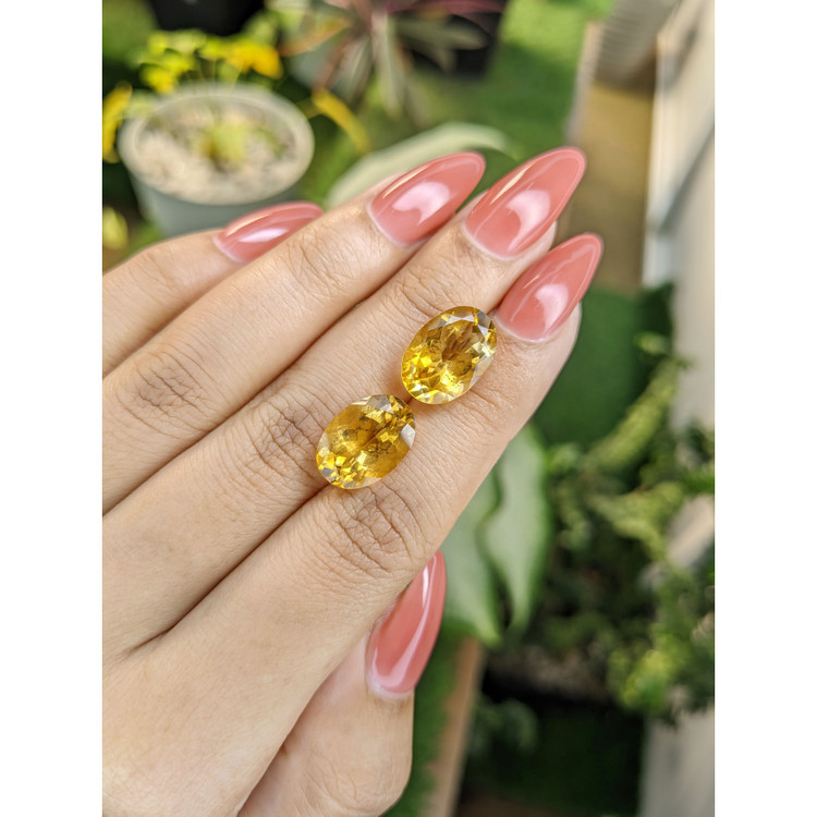 10.67 Ct.Tw. Citrine Pair from Brazil