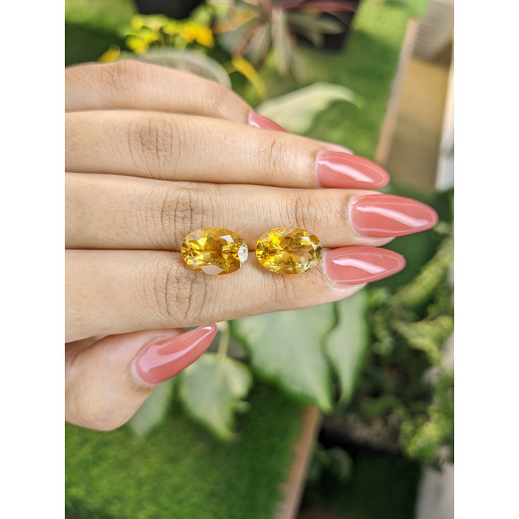 10.67 Ct.Tw. Citrine Pair from Brazil