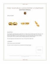 10.25 Ct.Tw.Total Carat Weight Citrine Pair from Brazil Appraisal