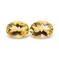 10.25 Ct.Tw.Total Carat Weight Citrine Pair from Brazil Video