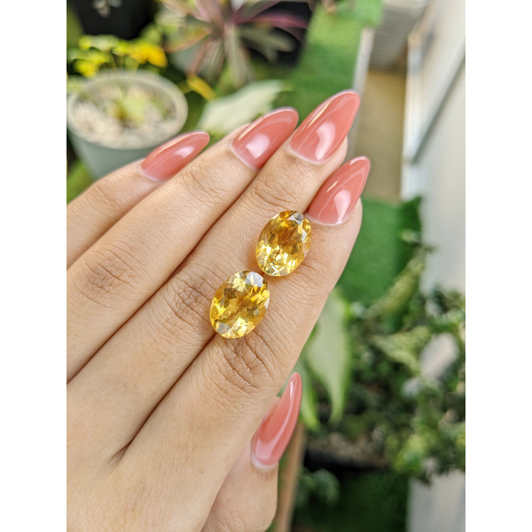 10.25 Ct.Tw. Citrine Pair from Brazil