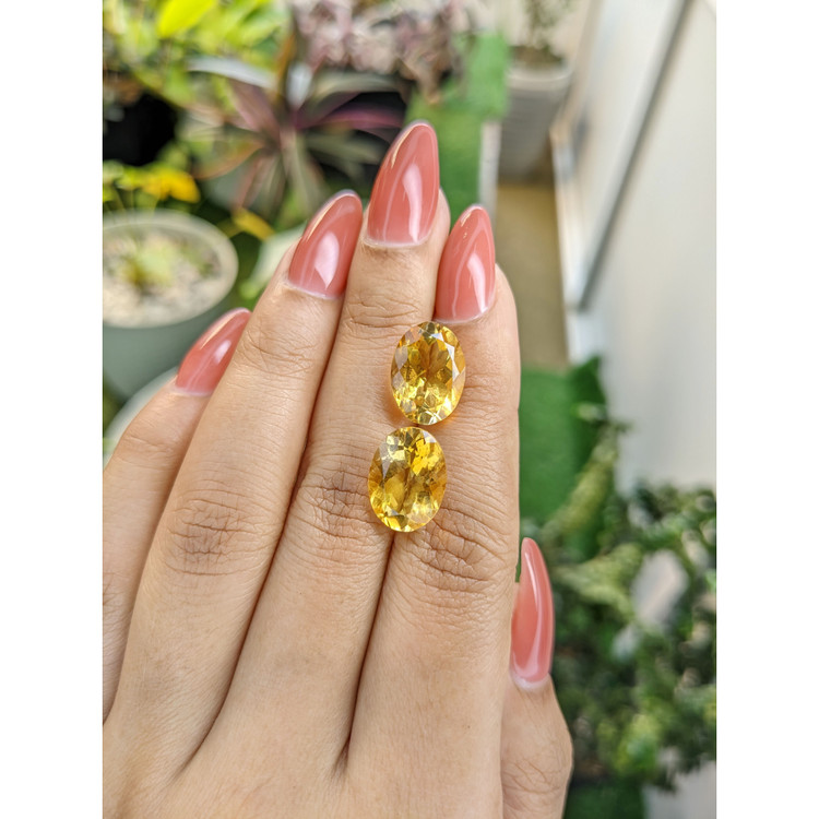 10.25 Ct.Tw. Citrine Pair from Brazil