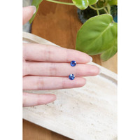1.86&nbsp;Ct.Tw.Total Carat Weight Blue Sapphire Pair from Ceylon (Sri Lanka) Life Style