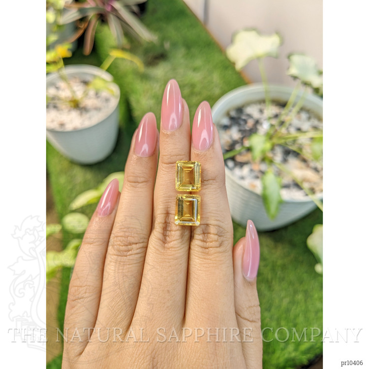 9.34 Ct.Tw. Citrine Pair from Brazil