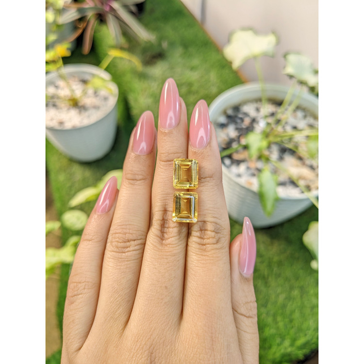 9.34 Ct.Tw. Citrine Pair from Brazil