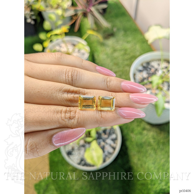 9.34 Ct.Tw. Citrine Pair from Brazil