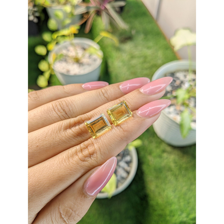 9.34 Ct.Tw. Citrine Pair from Brazil