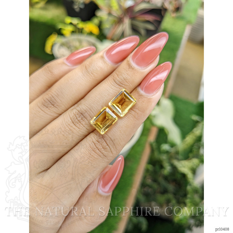 8.22 Ct.Tw. Citrine Pair from Brazil