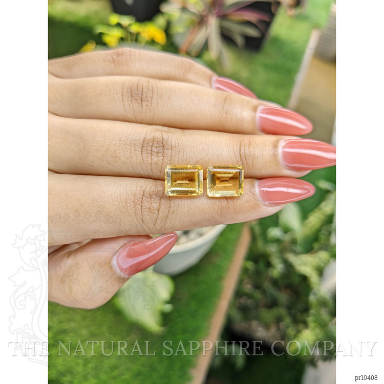 8.22 Ct.Tw. Citrine Pair from Brazil