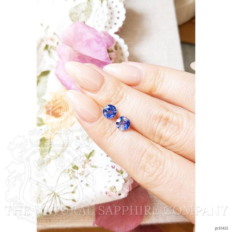 2.10 Ct.Tw. Blue Sapphire Pair from Ceylon (Sri Lanka)