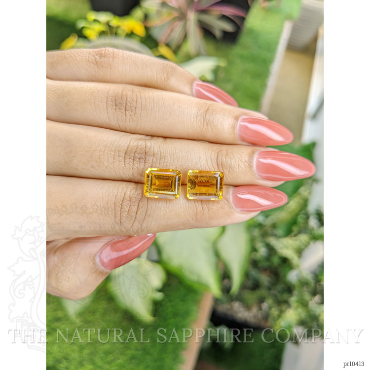 8.31 Ct.Tw. Citrine Pair from Brazil