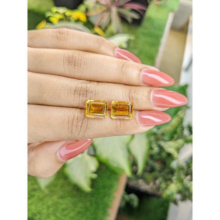 8.31 Ct.Tw. Citrine Pair from Brazil