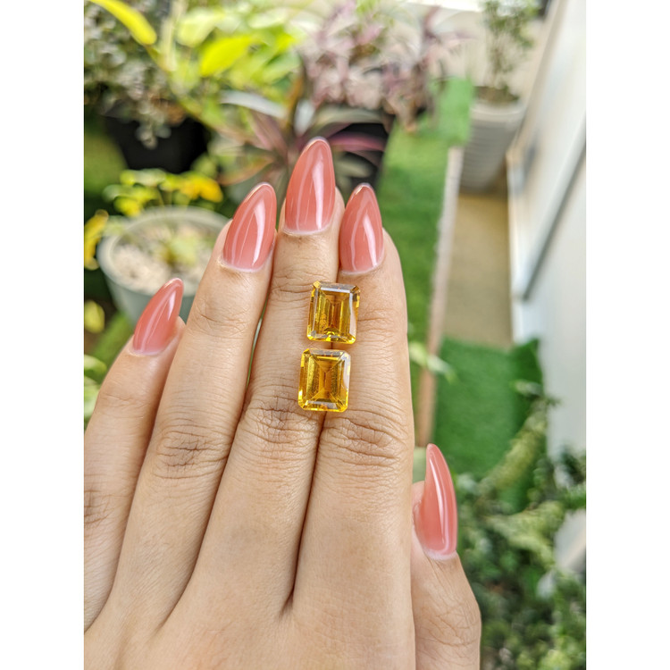 8.31 Ct.Tw. Citrine Pair from Brazil