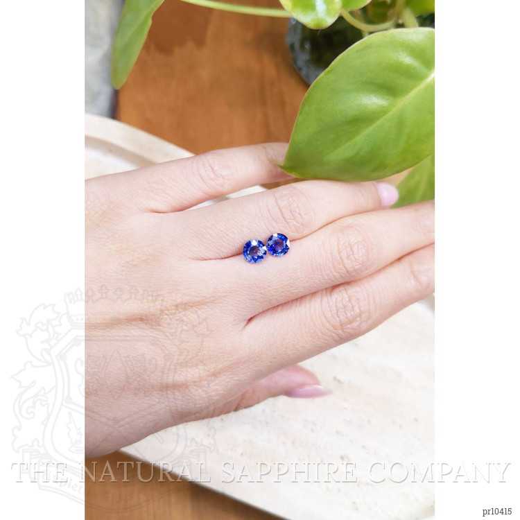 1.96 Ct.Tw. Blue Sapphire Pair from Ceylon (Sri Lanka)