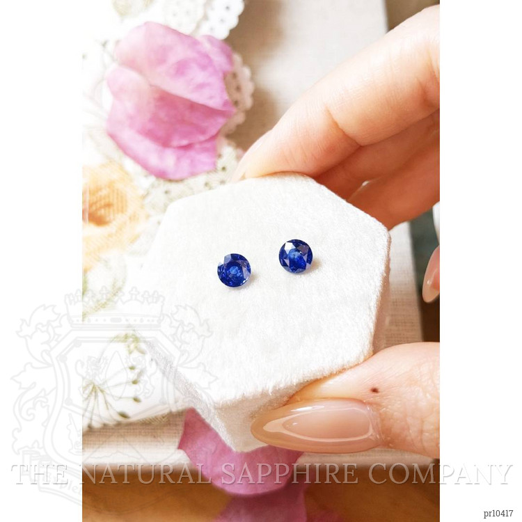 1.62 Ct.Tw. Blue Sapphire Pair from Ceylon (Sri Lanka)
