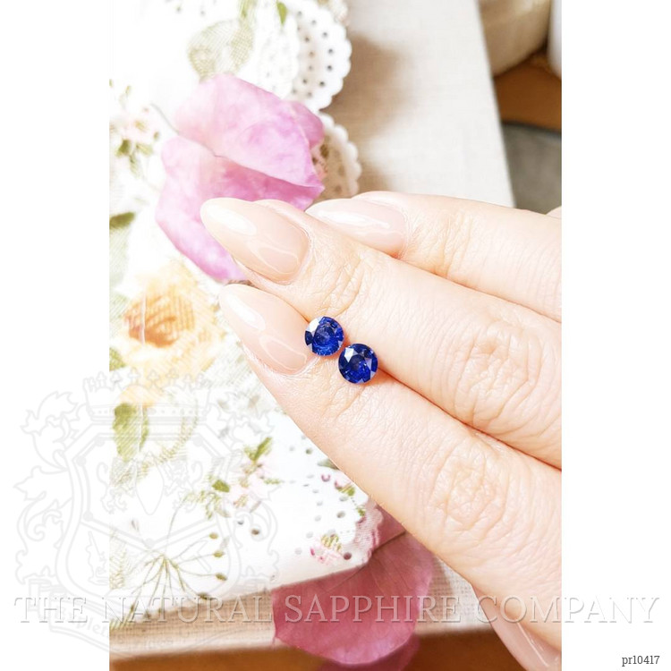 1.62 Ct.Tw. Blue Sapphire Pair from Ceylon (Sri Lanka)