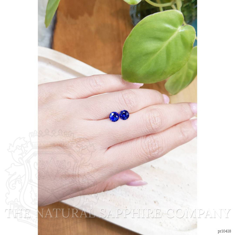 1.67 Ct.Tw. Blue Sapphire Pair from Ceylon (Sri Lanka)