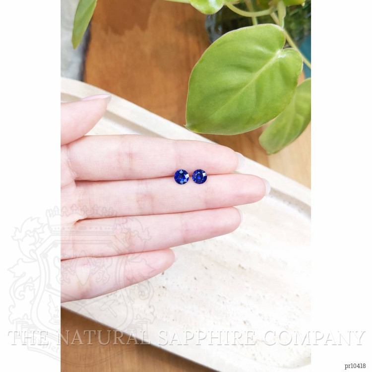1.67 Ct.Tw. Blue Sapphire Pair from Ceylon (Sri Lanka)