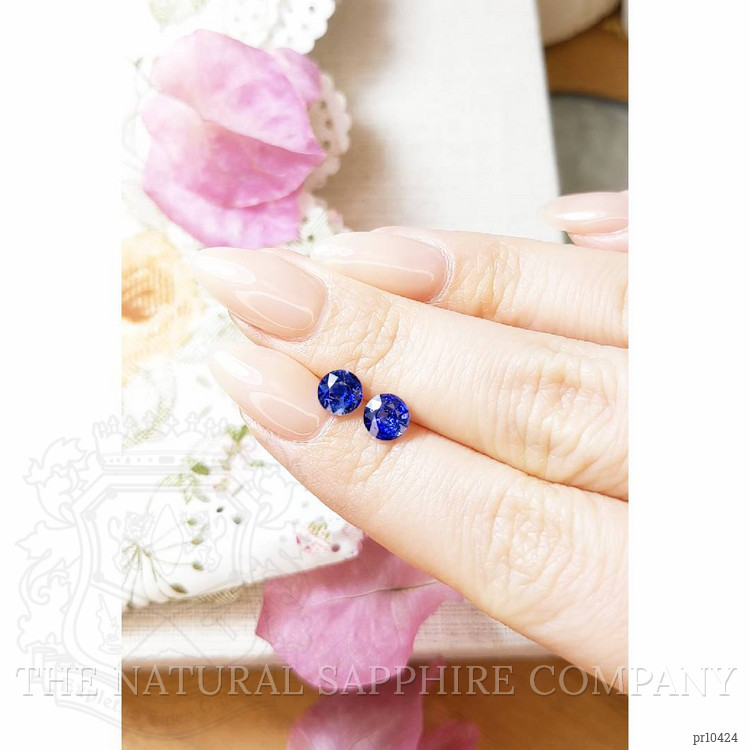 1.95 Ct.Tw. Blue Sapphire Pair from Ceylon (Sri Lanka)