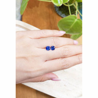 2.08&nbsp;Ct.Tw.Total Carat Weight Blue Sapphire Pair from Ceylon (Sri Lanka) Life Style