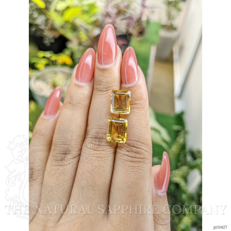 8.29 Ct.Tw. Citrine Pair from Brazil