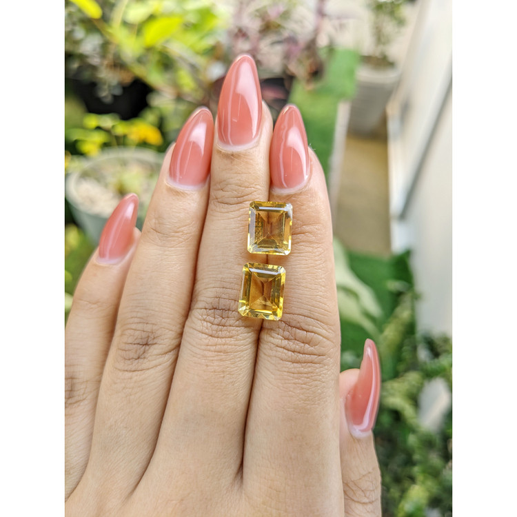 8.29 Ct.Tw. Citrine Pair from Brazil