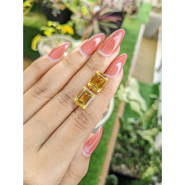 8.11 Ct.Tw. Citrine Pair from Brazil