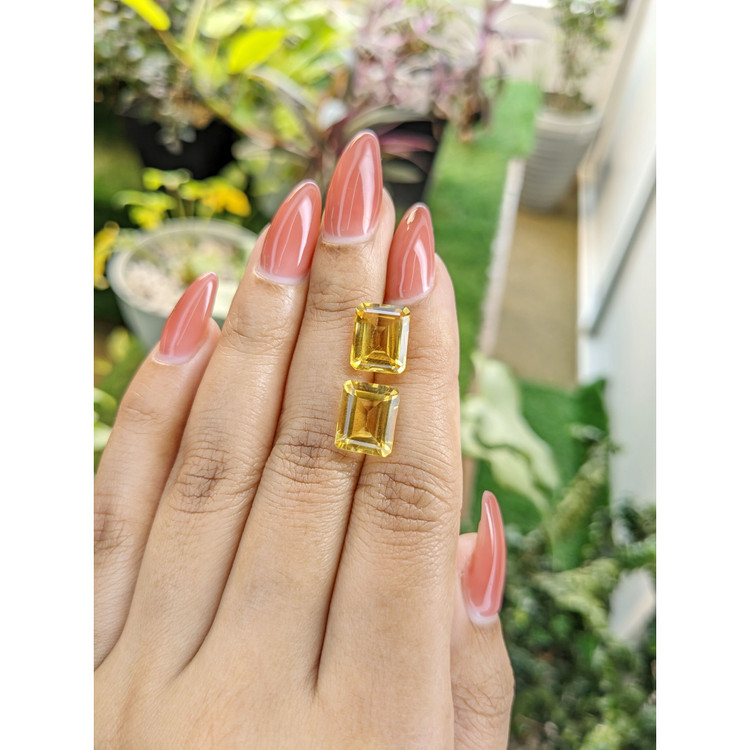 8.11 Ct.Tw. Citrine Pair from Brazil