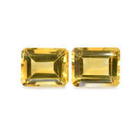 8.27 Ct.Tw. Emerald Cut Citrine Pair