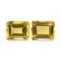 8.27 Ct.Tw. Emerald Cut Citrine Pair