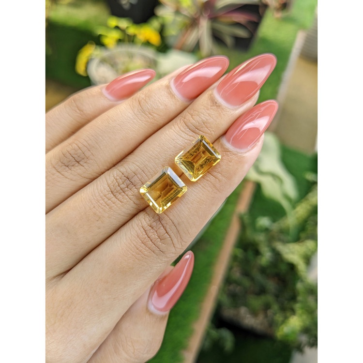 8.27 Ct.Tw. Citrine Pair from Brazil