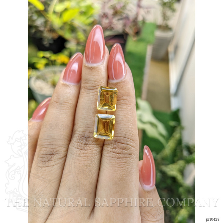 8.27 Ct.Tw. Citrine Pair from Brazil