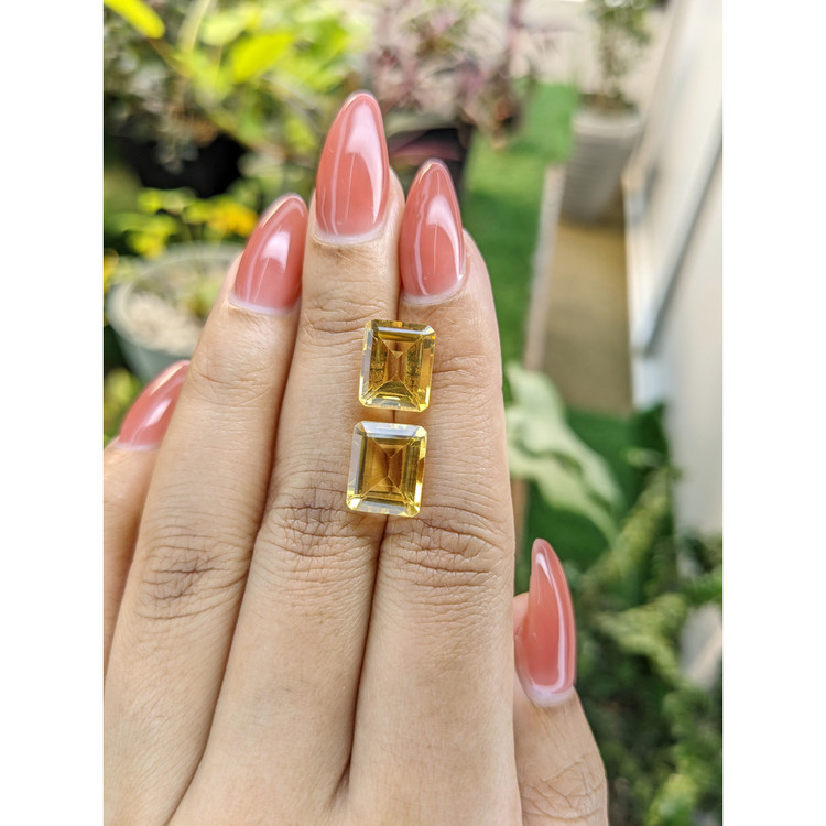 8.27 Ct.Tw. Citrine Pair from Brazil