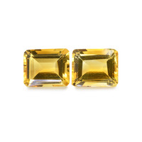 8.25 Ct.Tw. Emerald Cut Citrine Pair