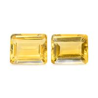 8.79 Ct.Tw. Emerald Cut Citrine Pair
