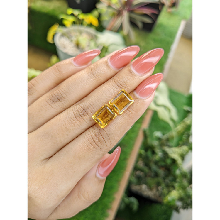 8.79 Ct.Tw. Citrine Pair from Brazil