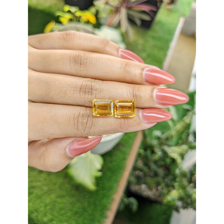 8.79 Ct.Tw. Citrine Pair from Brazil