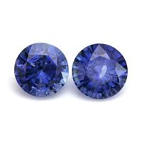2.09&nbsp;Ct.Tw.Total Carat Weight Blue Sapphire Pair from Ceylon (Sri Lanka) Video