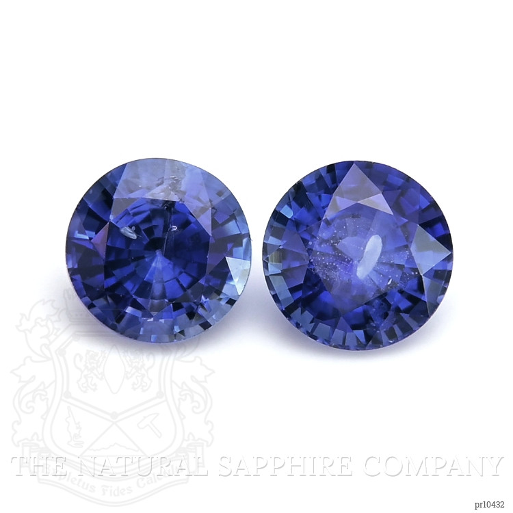 2.09 Ct.Tw. Blue Sapphire Pair from Ceylon (Sri Lanka)