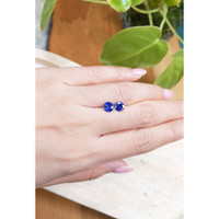 2.09&nbsp;Ct.Tw.Total Carat Weight Blue Sapphire Pair from Ceylon (Sri Lanka) Life Style