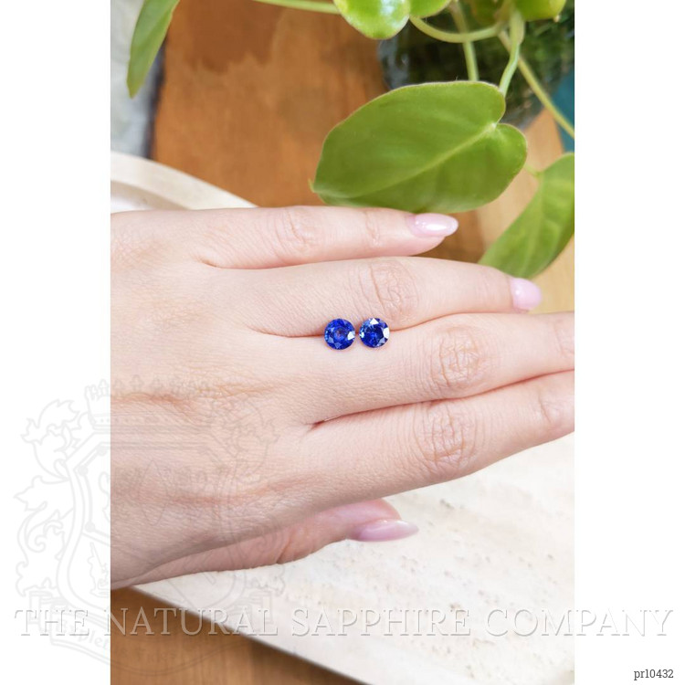 2.09 Ct.Tw. Blue Sapphire Pair from Ceylon (Sri Lanka)