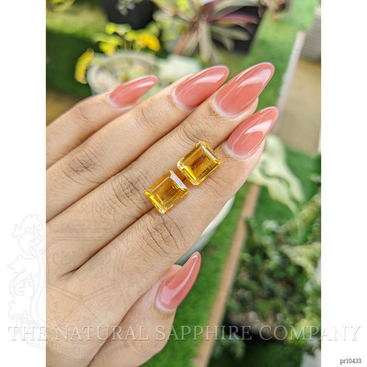 7.47 Ct.Tw. Citrine Pair from Brazil