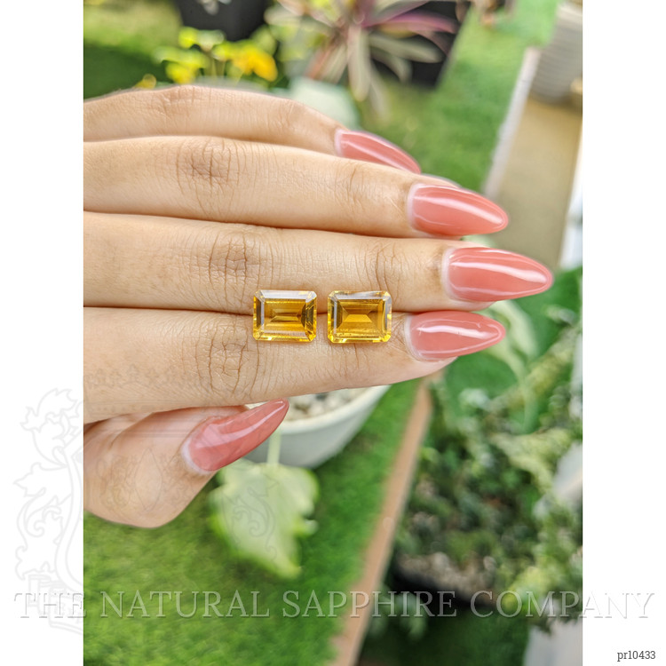 7.47 Ct.Tw. Citrine Pair from Brazil