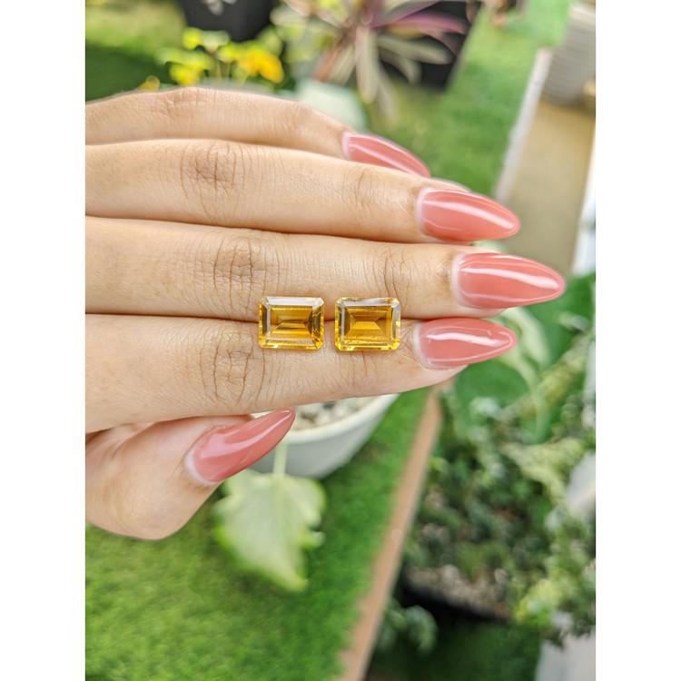 7.47 Ct.Tw. Citrine Pair from Brazil