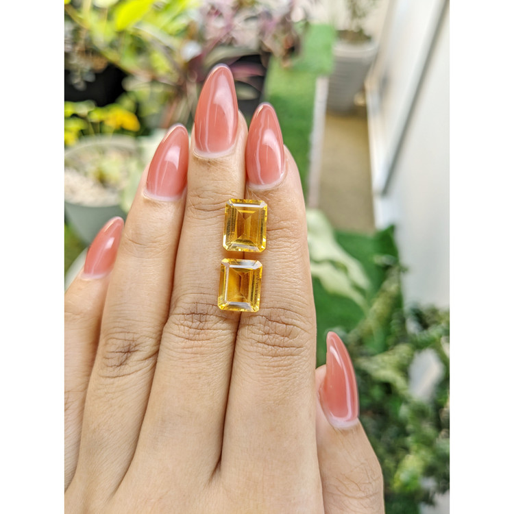 7.47 Ct.Tw. Citrine Pair from Brazil