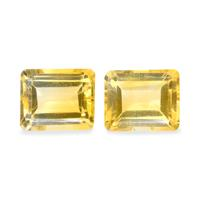 9.32 Ct.Tw. Emerald Cut Citrine Pair