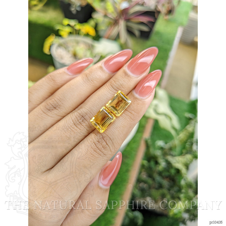 9.32 Ct.Tw. Citrine Pair from Brazil