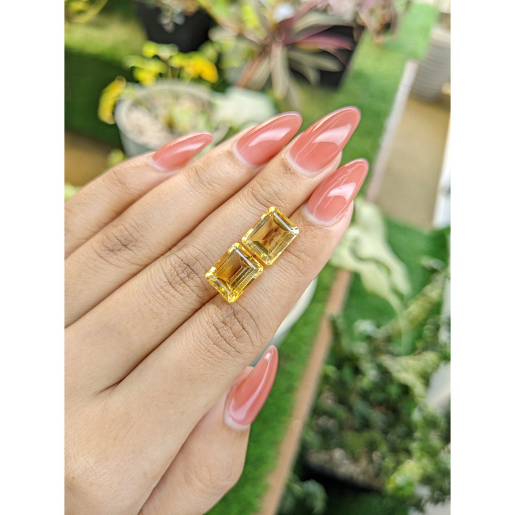 9.32 Ct.Tw. Citrine Pair from Brazil
